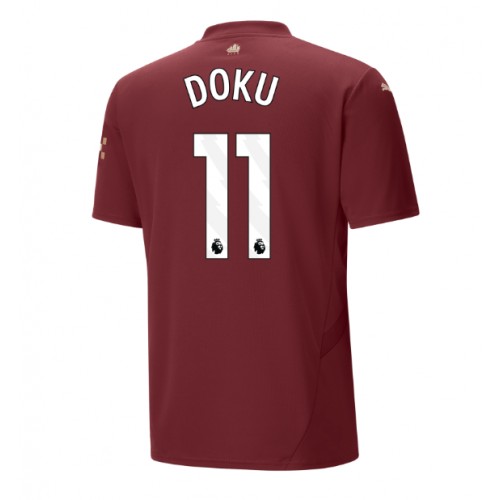 Fotbalové Dres Manchester City Jeremy Doku #11 Alternativní 2024-25 Krátký Rukáv